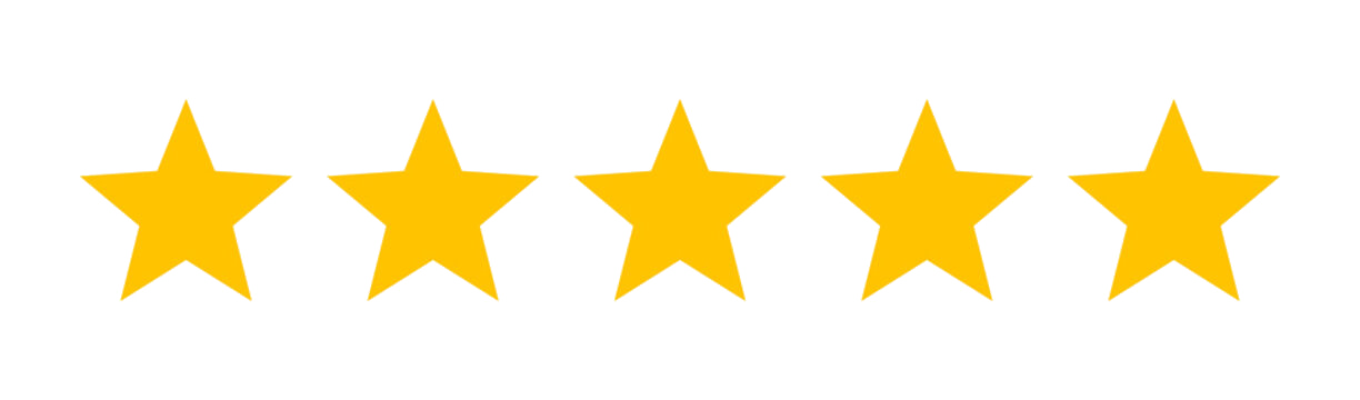 Five star rating.